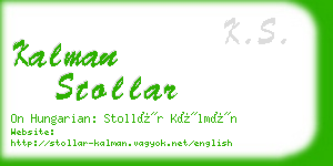 kalman stollar business card